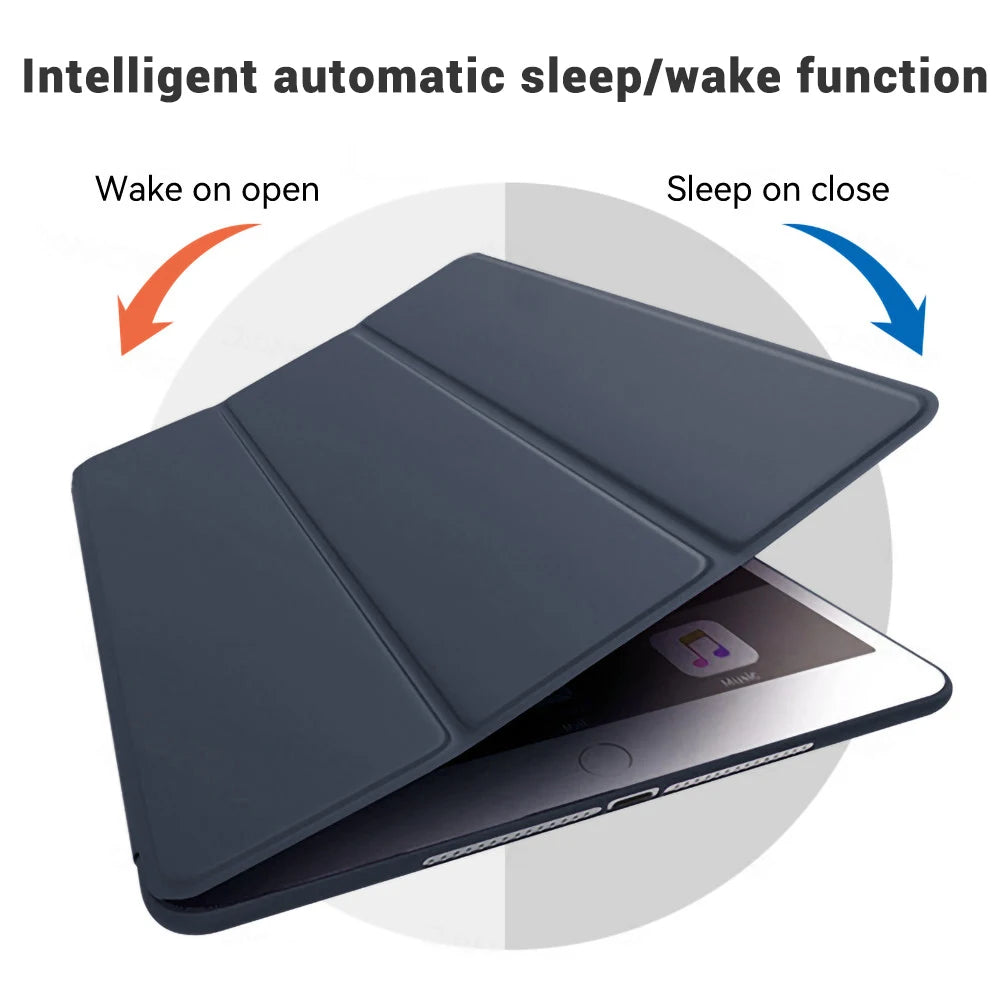 Smart Case for iPad 9.7 2018 2017 Fundas Magnetic Pu Leather Stand Cover for iPad 10.2 5th 6th Air 1 2 3 4 5 7 8 9 10 Generation