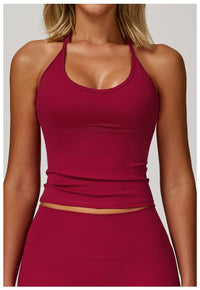 Impact Sports Bra Women Halter Top High Support Push-up Open Back Gym Wear Sexy Fitness Tops Yoga Bra Running Workout Underwear