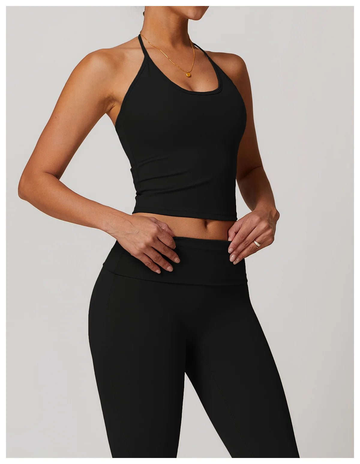 Impact Sports Bra Women Halter Top High Support Push-up Open Back Gym Wear Sexy Fitness Tops Yoga Bra Running Workout Underwear