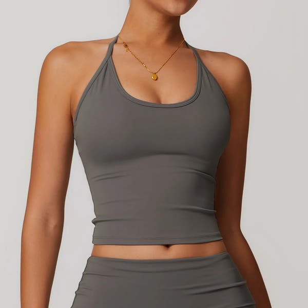 Impact Sports Bra Women Halter Top High Support Push-up Open Back Gym Wear Sexy Fitness Tops Yoga Bra Running Workout Underwear