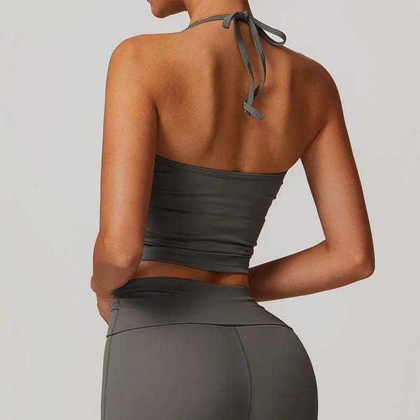 Impact Sports Bra Women Halter Top High Support Push-up Open Back Gym Wear Sexy Fitness Tops Yoga Bra Running Workout Underwear