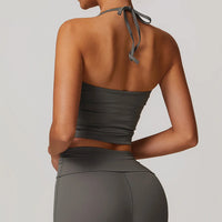 Impact Sports Bra Women Halter Top High Support Push-up Open Back Gym Wear Sexy Fitness Tops Yoga Bra Running Workout Underwear